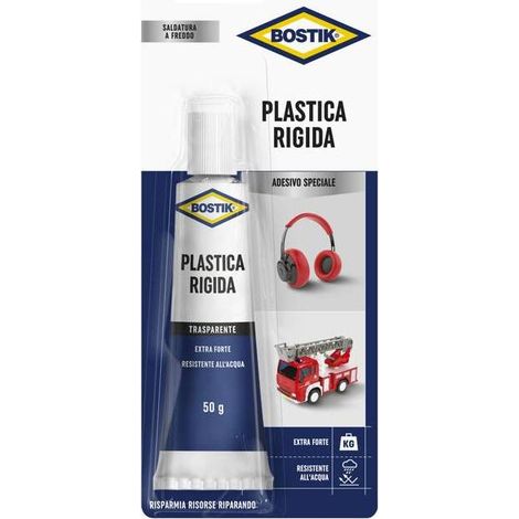 6 x BOSTIK PLASTICA RIGIDA TUBETTO 50 G BLISTER