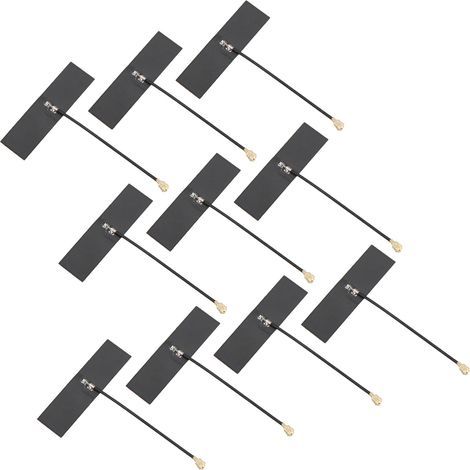 10 Stück interne flexible FPC-T-Antennen, 2,4 GHz, 4 dBi Signalstabilität, eingebaute weiche Antenne der 1. Generation, IPEX (1/5)