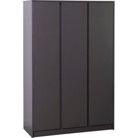Malvern 3 Door Wardrobe - L50.5 x W115 x H180 cm - Grey (1/4)