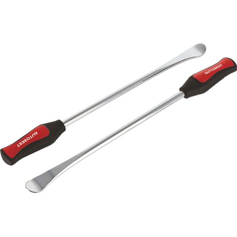 Lot de 2 cuillères démonte pneus Longueur 370mm - Outil Levier de Pneu