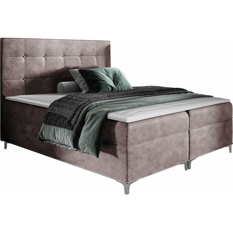 Lit boxspring Porta, Fresh 9, Continental, Unique, 120x200, Tissu, Disponible, 125x208x112cm (1/5)