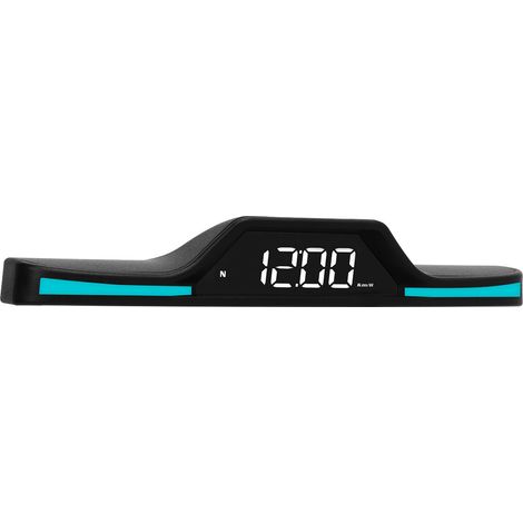 Compteur de vitesse GPS LED embarqué avec affichage de la vitesse (mph), de la distance parcourue, d'un avertissement de survitesse et d'un affichage tête haute numérique de la vitesse. (1/5)