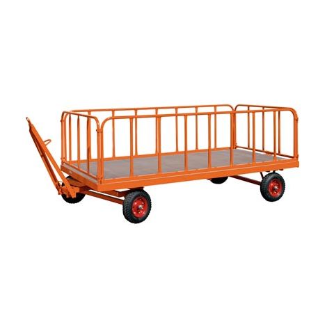 Rollcart 4 Stahlrohrwände, steckbar 750mm hoch für Industrieanhänger 3000x1500mm als Zubehör