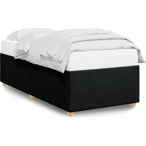 Maison Exclusive - Estructura de cama sin colchón tela negro 90x2 (1/5)