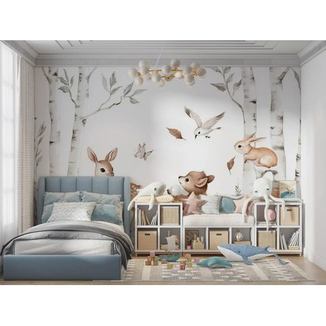 Papier peint foret douce harmonie animale 1 - 150 x 250 cm (1/2)
