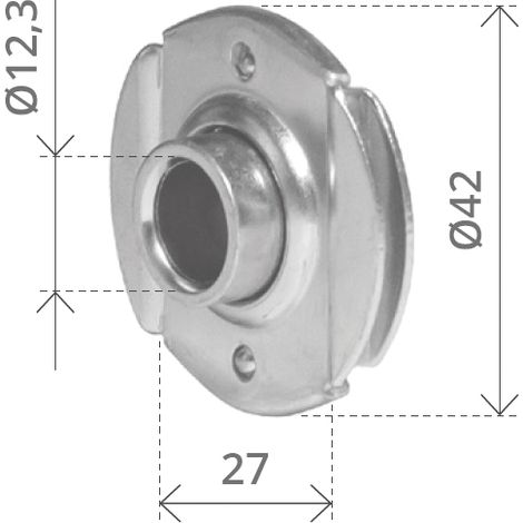CUSCINETTO TONDO Ø mm. 42 foro rullino Ø mm. 12,3