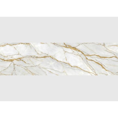 Frise auto-collante mur de marbre riche blanc (1/5)