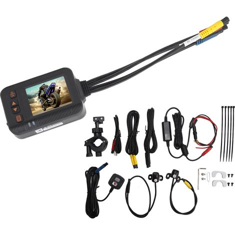 Caméra moto étanche enregistrement vidéo HD 2 pouces moniteur de stationnement dashcam pour scooter quad UTV voiturette de golf (1/5)