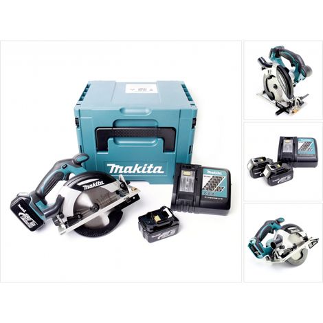 Makita DHS 630 RFJ 18 V 165 mm Akku Handkreissäge im Makpac mit 2x 3,0 Ah Akku + Ladegerät