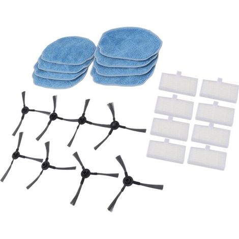 Eosnow Kit d'accessoires pour aspirateur robot Mannv BR150 BR151, pièces de filtre de brosse latérale en tissu de vadrouille (1/4)