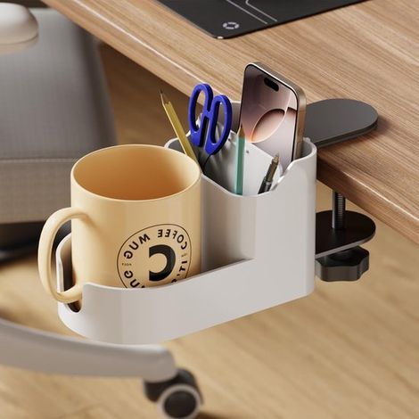 Organizador de escritorio ajustable para tazas y bolígrafos: ideal para agua, café y bebidas. (1/5)