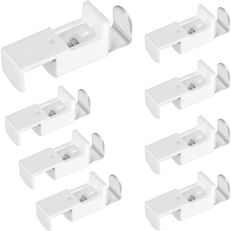 8 Pack L-Shaped Pleated Blind Brackets, No Drilling White, Day and Night Blinds No Drilling, Day and Night Blinds, for Roller Blinds, Blackout Shutters, Living Room (1/5)