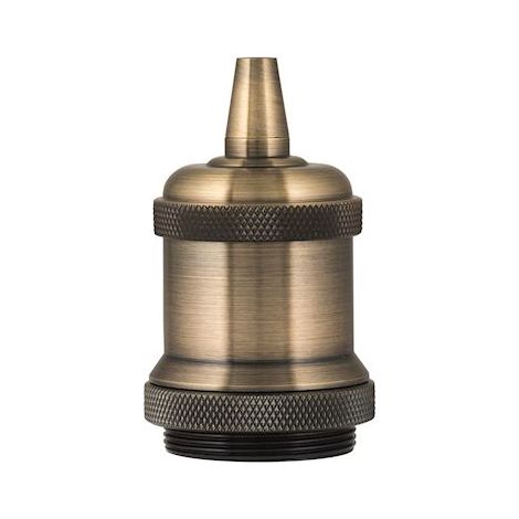 douille en aluminium - culot e27 - rétro - bronze antique - bailey 139692