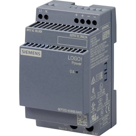 [NEUWERTIG] B-Ware Siemens SPS-Powermodul 6EP3332-6SB00-0AY0 Stromversorgung 60W 100-240V AC IP20