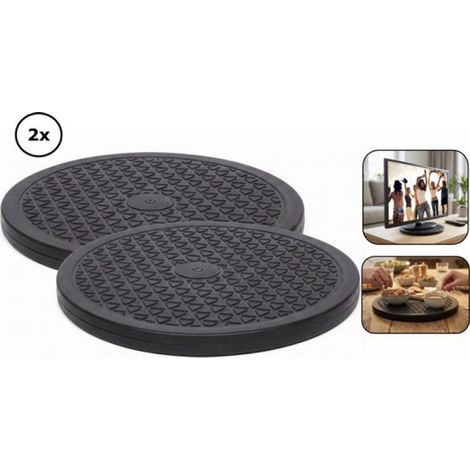 ® - 2 plateaux tournants / disques - 25 cm - Plateau tournant antidérapant - Roue de modelage - Rotation à 360° (1/5)