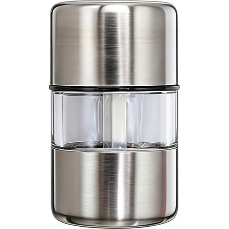 Moulin à poivre manivelle en acier inoxydable avec noyau de pour (1/5)