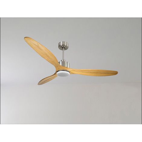Modulo de KlassFan - Ventilateur de plafond avec Lumière chromé bois rouge idéal de 25 à 40 m² KLDC3P6RW132L2CH (1/5)