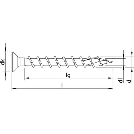 HECO-TOPIX-plus Beschlagschraube 4,5 x 40, Senkkopf, Pozi-Drive, Variables Vollgewinde, verzinkt blau, A3K 500 Stk (1/5)