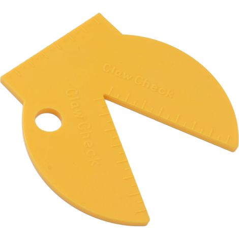 Calibre de contrôle et diagnostic des sabots bovins en plastique technique, règle de parage pour élevage, jaune, modèle HL Q7E KC 1, 1 pièce (1/5)