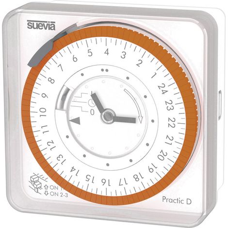 Suevia Practic D Fronttafeleinbau-Zeitschaltuhr analog 230 V/AC 3680 W