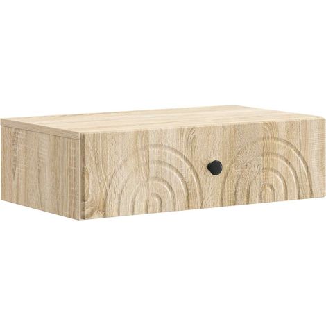 Wall-Mounted Side Table Sonoma Oak 59 x 34.5 x 17 cm vidaXL