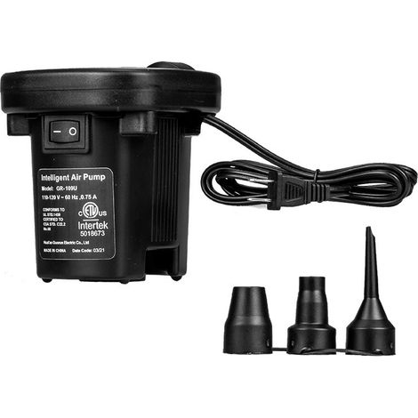 Bomba de gonflage électrique rechargeable, gonflage/dégonflage rapide, 3 embouts inclus pour matelas gonflable, camping, piscine. (1/3)