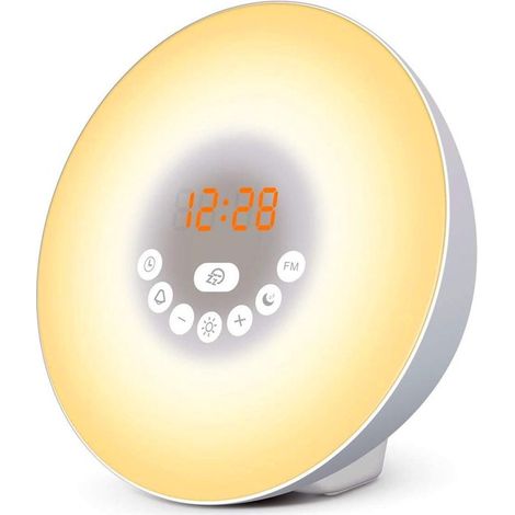 Lichtwecker – Dämmerungssimulator – mit Option zum Ausschalten des Bildschirms – Erleben Sie entspanntere Morgenstunden – Progressiver Lichtwecker