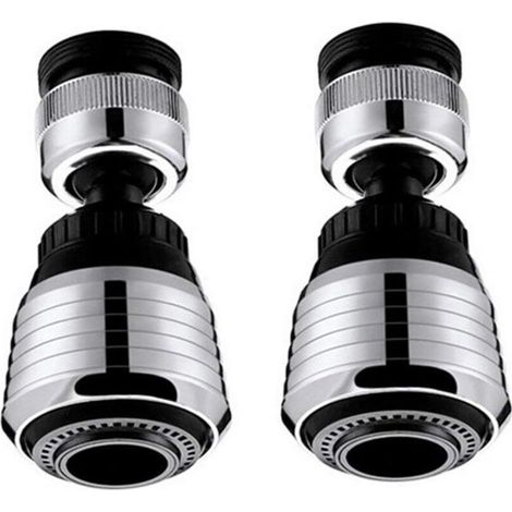 Tete Robinet, Aérateur Robinet Mousseur Robinet avec 360 Rotation Tête économie d'eau Pulvérisateur Buse Jet Robinet pour Cuisine évier(2pcs) (1/4)