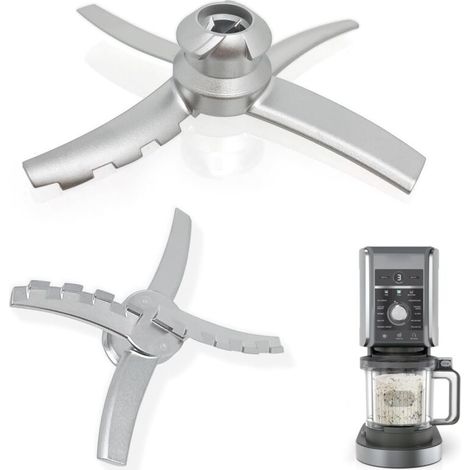 Cuchilla de repuesto de acero inoxidable compatible con las máquinas para hacer helados Ninja Creami NC500 y NC501 Deluxe. Accesorios y piezas de licuado para Ninja Ice Creami HOGA0864-CT.