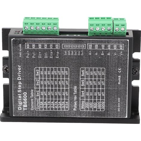 TB6600 DC24-40V, 1,04,2A/Phase, NEMA 17/23, zweiphasiger/bipolarer Schrittmotorcontroller (1/5)