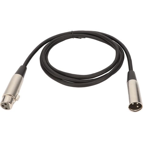 Câble Audio XLR Mâle-Femelle Antidérapant 1.5m - Microphone Haute Qualité Durable (1/5)