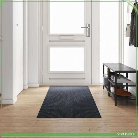 42011424 Tapis Couloir Anthracite 80 x 300 cm tissu (1/5)