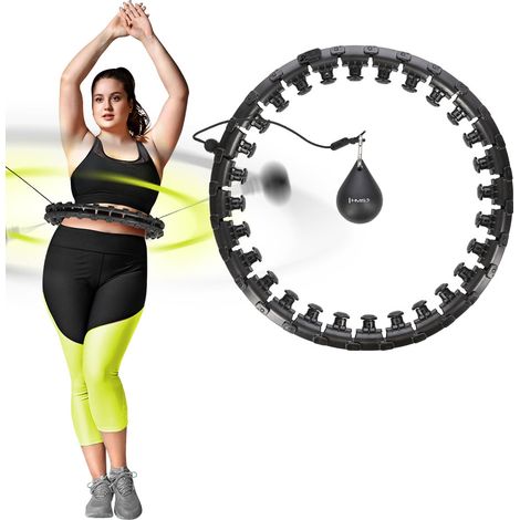 Hula Hoop mit Gewicht in Übergröße, Schwarz