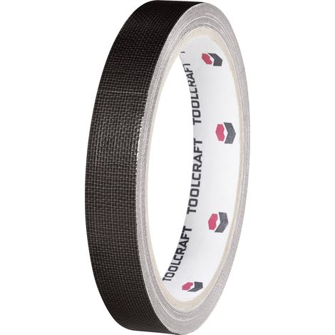 TOOLCRAFT HEB15L10SC HEB15L10SC Gewebeklebeband HEB15L10SC Schwarz (L x B) 10 m x 15 mm 1 St.