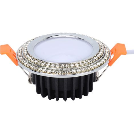 Plafonnier LED RGB CW 7W intelligent multicolore avec contrôle Wi-Fi, alimentation AC 85-265V (anneau argenté) (1/5)