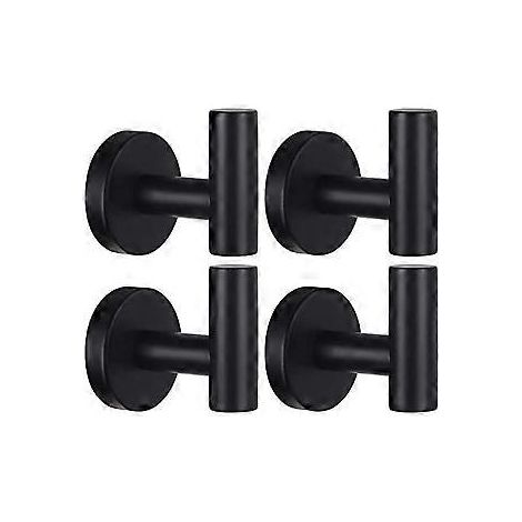 SZTXJ Hmwy-modern Badezimmer Handtuchhalter aus Edelstahl, 4-teilig, schwarze Hardware (Schwarz)