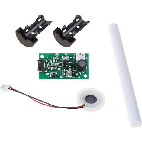 Mini humidificateur ultrasonique USB avec brumisateur, atomiseur en céramique USB, transducteur, plaque humidifiée et accessoires + module PCB (1/5)