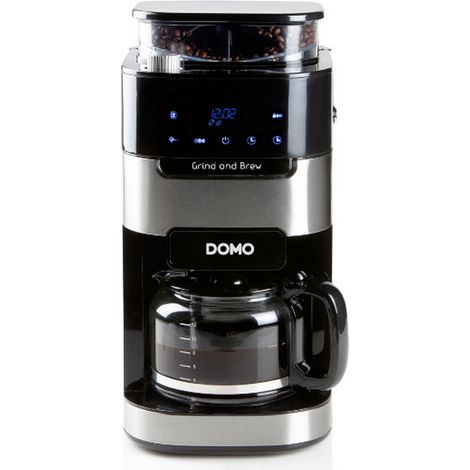 Cafetiere filtre avec moulin intégré - DOMO - DO721K - 900 W - 1,5 L - 12 tasses - 200 g de grains - Ecran LCD - 3 intensités (1/3)