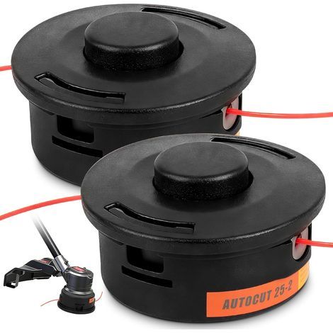 2 pièces Tête de Débroussailleuse Autocut 25-2, Tête Faucheuse Universelle compatible avec Stihl FS55 FS56 FS70 FS80 FS90 FS100 FS110 FS130 FS240 FS250 (1/4)
