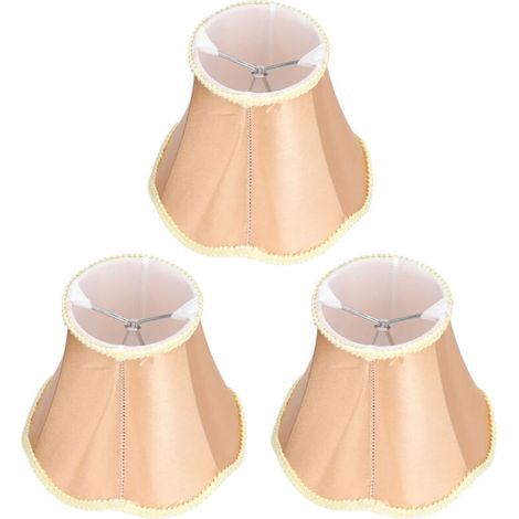Jeffergarden 3 pièces abat-jour en tissu moderne E14 lampe murale à clipser bougie lustre abat-jour pour lampe de Table