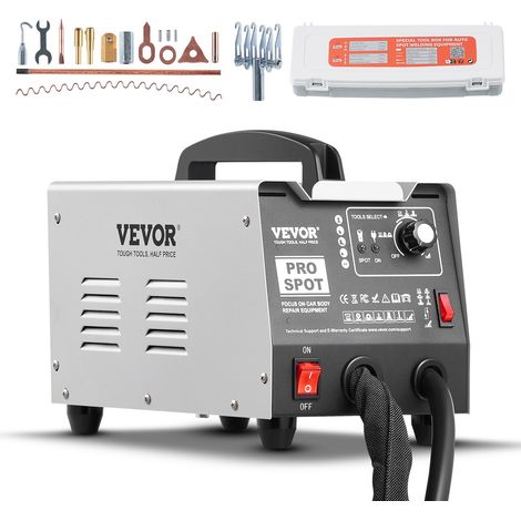 Tire Clou Carrosserie 1,8 kW Kit Poste de Débosselage Soudeuse par Points avec 7 Modes de Soudage Puissance Réglable Outil de Réparation Bosses Carrosserie pour Débosselage de Voitures Camions (1/5)