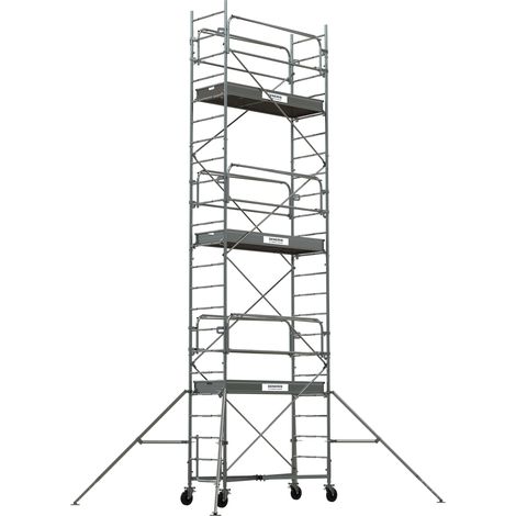 Echafaudage roulant acier GENERIS 750/4 Hauteur Travail 7,20 m Tubesca Comabi