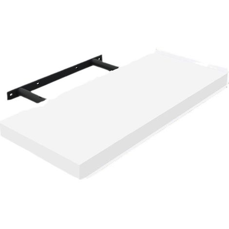 BRAVIX Étagère Murale Lot de 1 étagères tablettes Style Moderne en Bois,42x15x3cm Blanc (1/5)