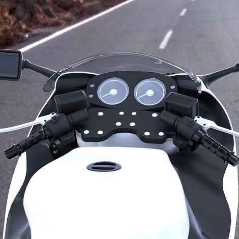 Grip Chauffant Pour Moto - Régulation Thermostatique - Nylon Noir - Compatible Guidon Moto Scooter ATV - 1 Paire (1/5)