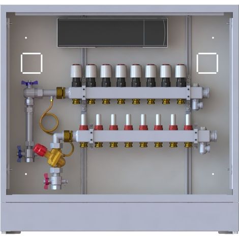 Station UnoFloor Basic 8L 8 HK, links mit WMZ-Set, 230V (1/2)