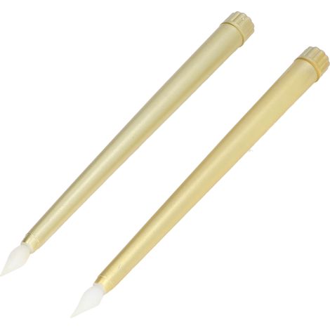Lot de 2 bougies LED coniques sans flamme, alimentées par piles, pour fêtes, mariages, anniversaires, finition dorée. (1/5)