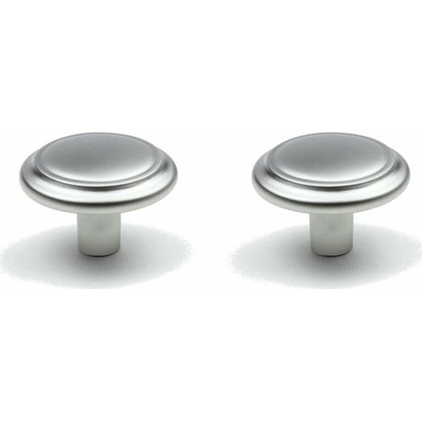 2x bouton de tiroir chromé satiné 20mm meuble design style porte poignée commode armoire maison à visser (1/3)
