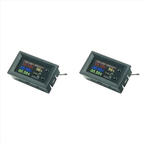 2X DC720 30V Compteur de puissance numérique, voltmètre, ampèremètre, wattmètre, thermomètre (9 en 1) (1/5)