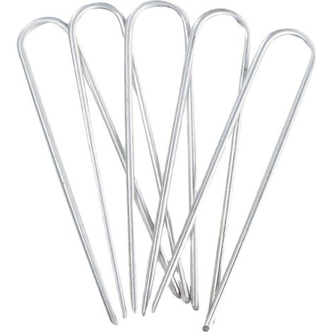 Piquets pour trampoline, piquets de tente robustes, ancrages en U galvanisés, 8 pièces (1/2)