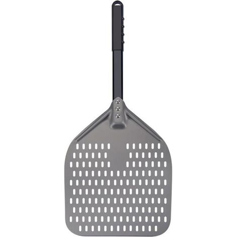 Spatule à pizza, spatule à pizza perforée en aluminium anodisé dur de 30 cm, résistante aux hautes températures. (1/4)